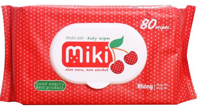 Giấy ướt Miki nắp 80