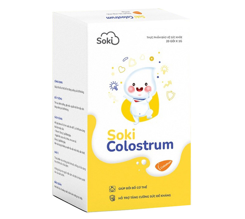 Thực phẩm bảo vệ sức khỏe Soki Colostrum tăng cường miễn dịch
