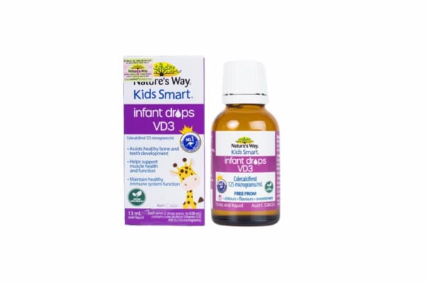 Vitamin D3 Drops Nature's WKids Smartay tăng cường hệ miễn dịch ở trẻ